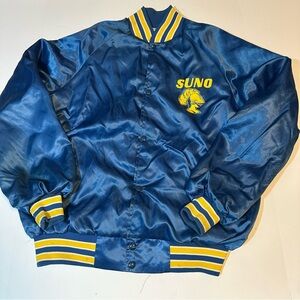 Vintage 80s Southern University Of New Orleans Satin Jacket SUNO